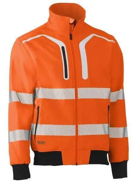 Bisley Taped Hi Vis Soft Shell Bomber Jacket BJ6979T Metro Workwear.